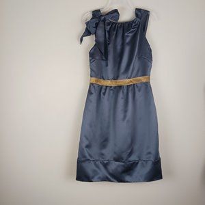 VERA WANG Maids| Womens Gray with Gold Accent Mini Cocktail Wedding Dress Sz 16